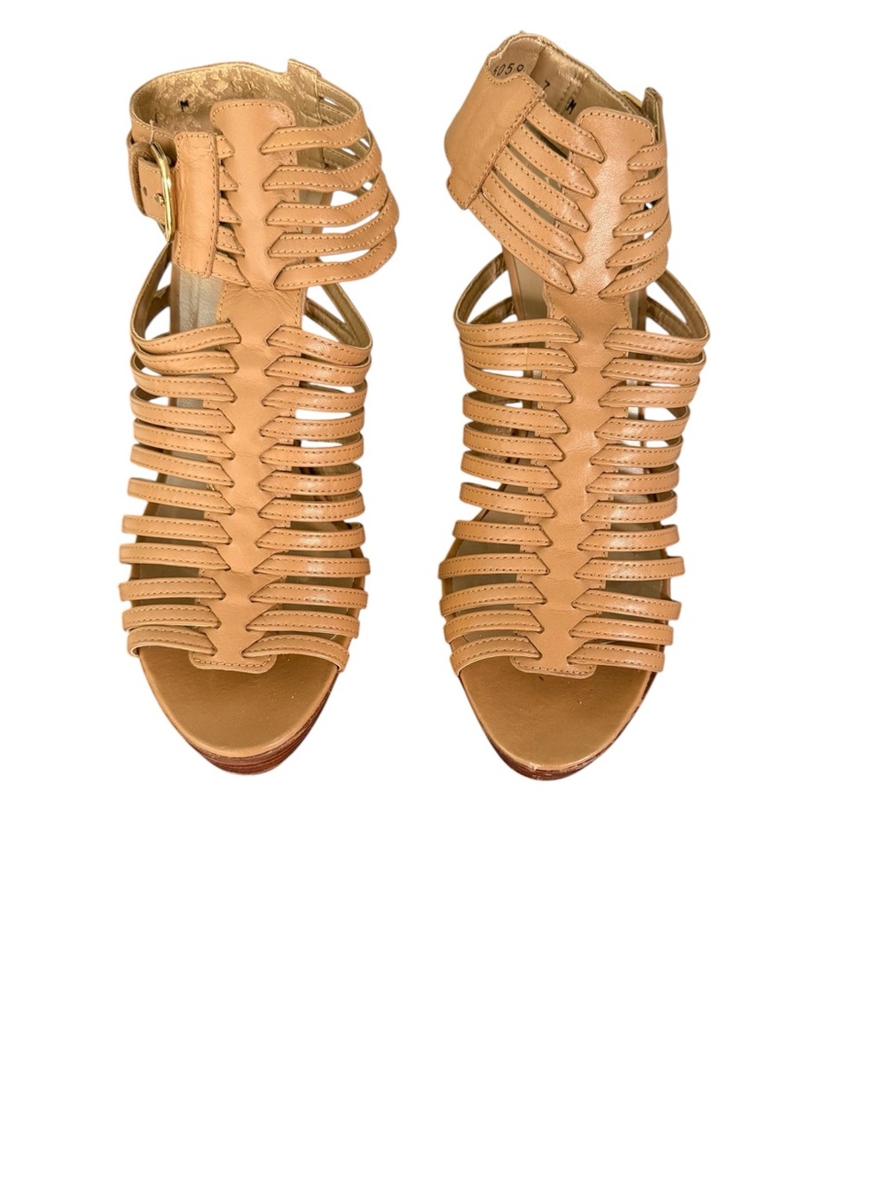 Stuart Weitzman Tan Strappy Gladiator Heels